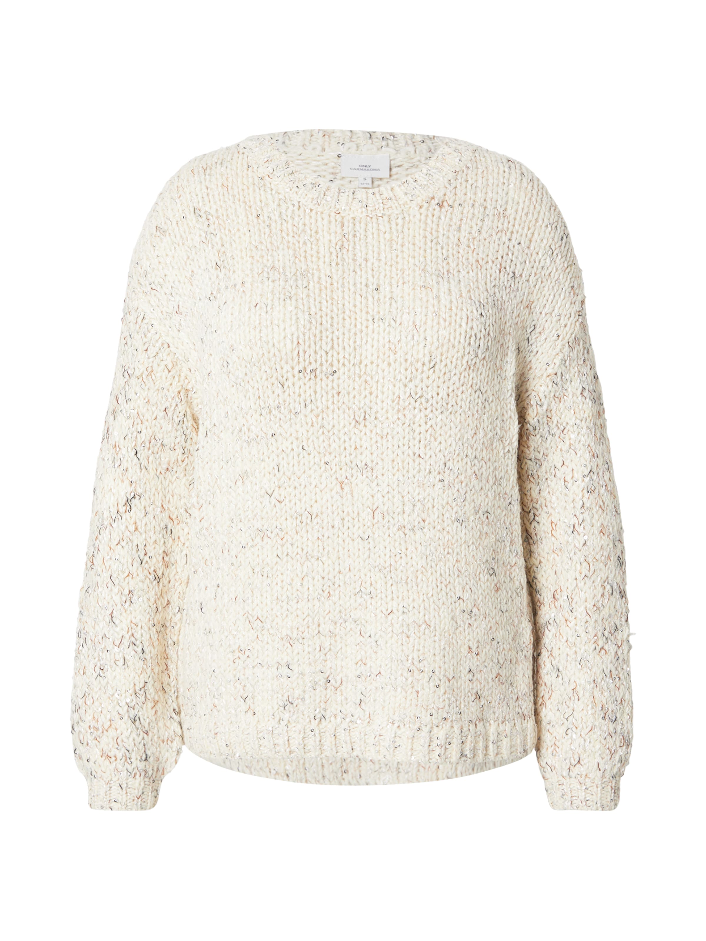 ONLY Carmakoma Пуловер 'CARWinter' в бежово: отпред