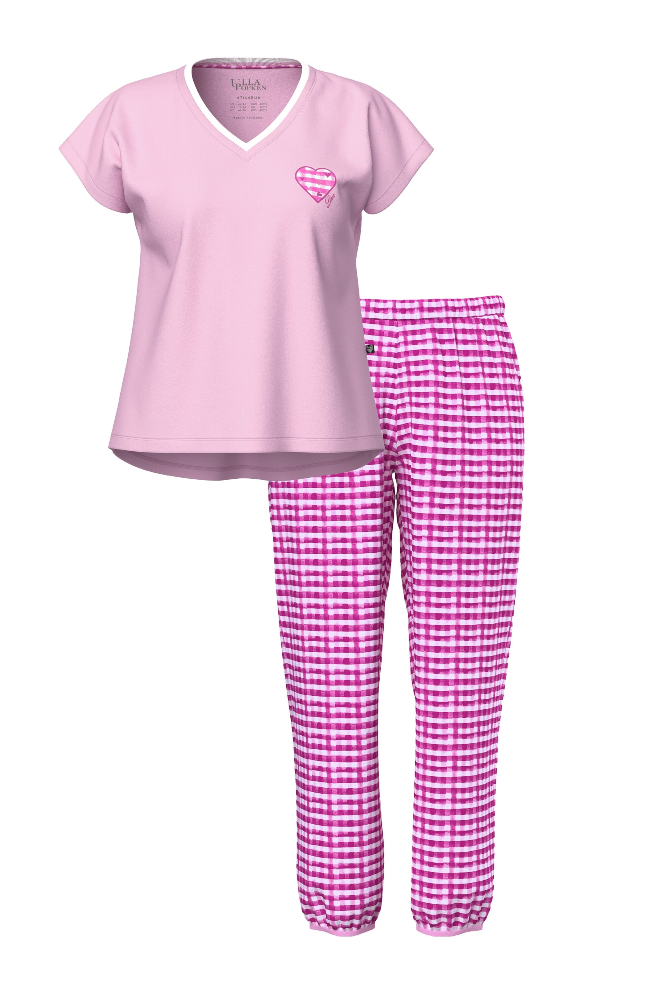 Ulla Popken Pyjama in Pink: Vorderseite