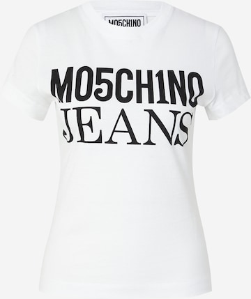 Moschino Jeans Koszulka w kolorze biały: przód