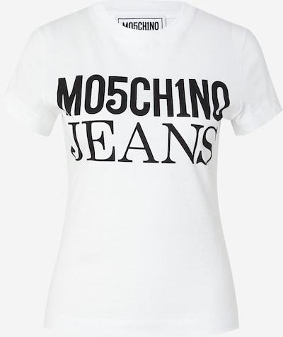 Moschino Jeans T-shirt en noir / blanc cassé, Vue avec produit