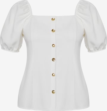 Trendyol CurveBluza - bež boja: prednji dio