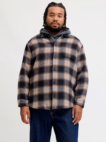 Jack & Jones Plus Comfort Fit Hemd 'JJESOHO OLLIE' in Blau: Vorderseite