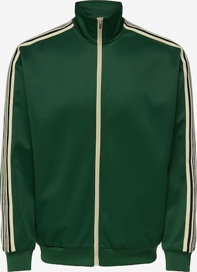 Only & Sons Gornji dio trenirke 'ONSRIBER' u pastelno žuta / tamno zelena / crna, Pregled proizvoda