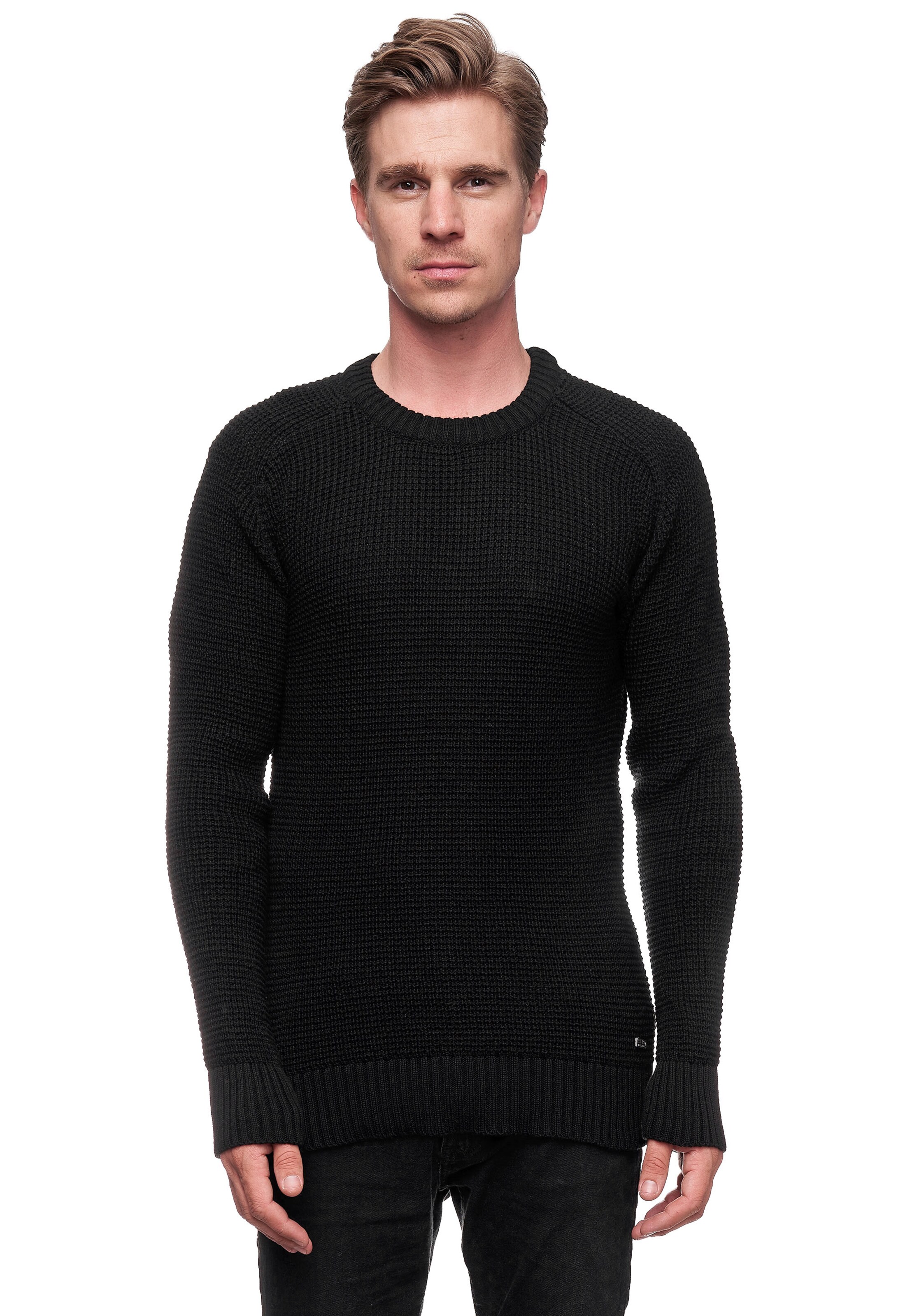 Rusty Neal Pullover in Schwarz: Vorderseite