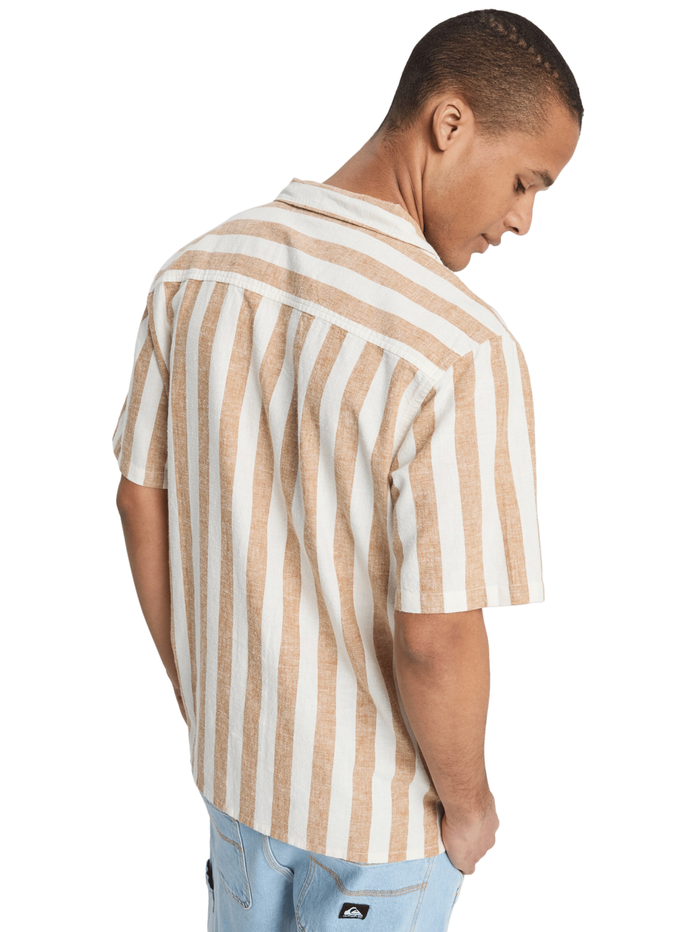 Coupe regular Chemise fonctionnelle 'Sunset Song' QUIKSILVER en beige