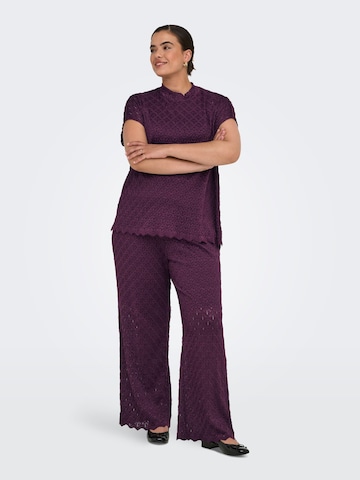 ONLY Carmakoma Wide Leg Hose 'CARAubrey' in Lila