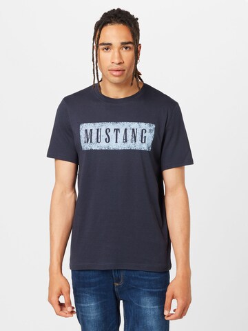 MUSTANG T-Shirt 'Alex' in Blau: Vorderseite