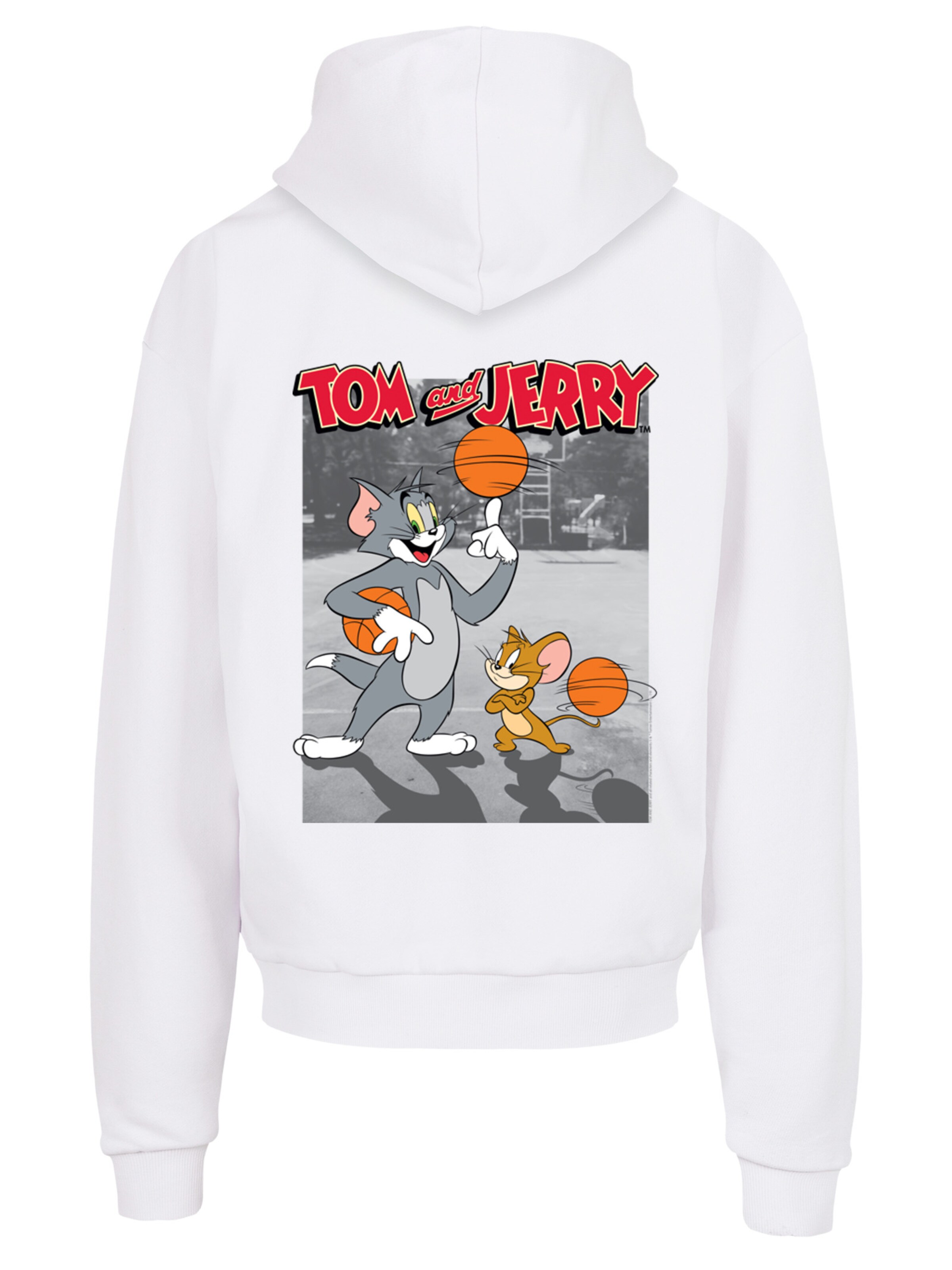 F4NT4STIC Sweatshirt 'Tom And Jerry Basketball Buddies' in Wit