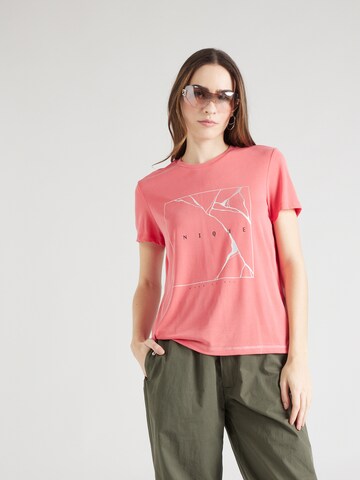 ONLY - Camisa 'FREE LIFE' em rosa: frente