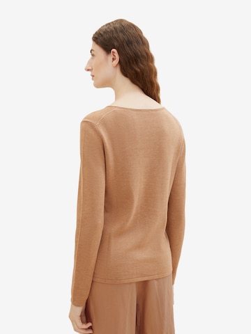 TOM TAILOR Sweater in Brown