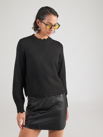 VILA Sweater 'VINIKOLINA' in Black: front