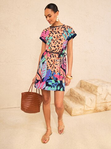 Robe love & roses en bleu