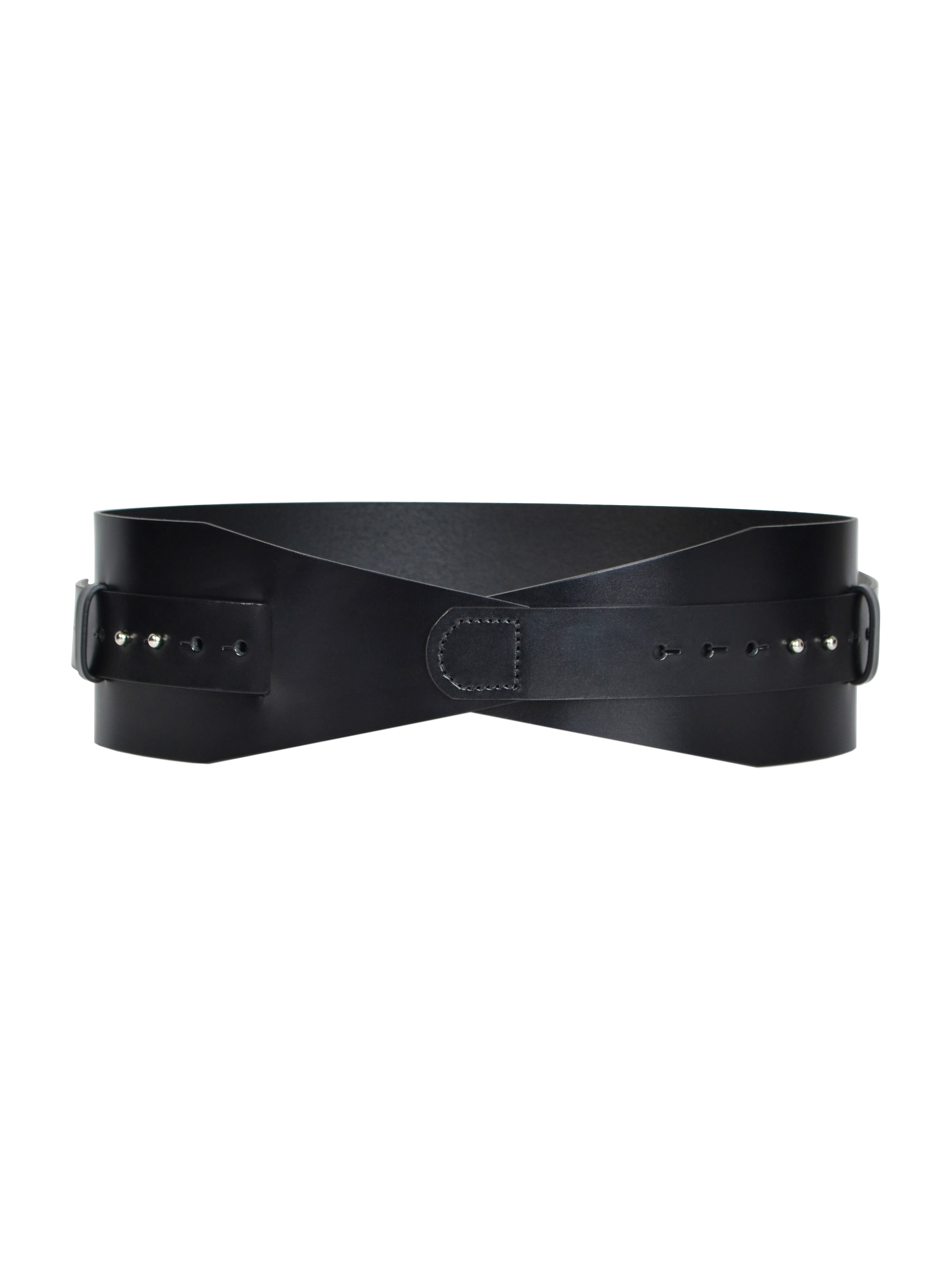 Haute Cuir Riem 'Calliopes Wide Belt' in Zwart: voorkant