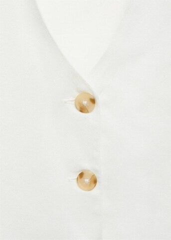 MANGO TEEN Vest 'Linenv' in White