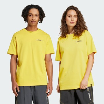 ADIDAS TERREX Functioneel shirt 'National Geographic' in Geel
