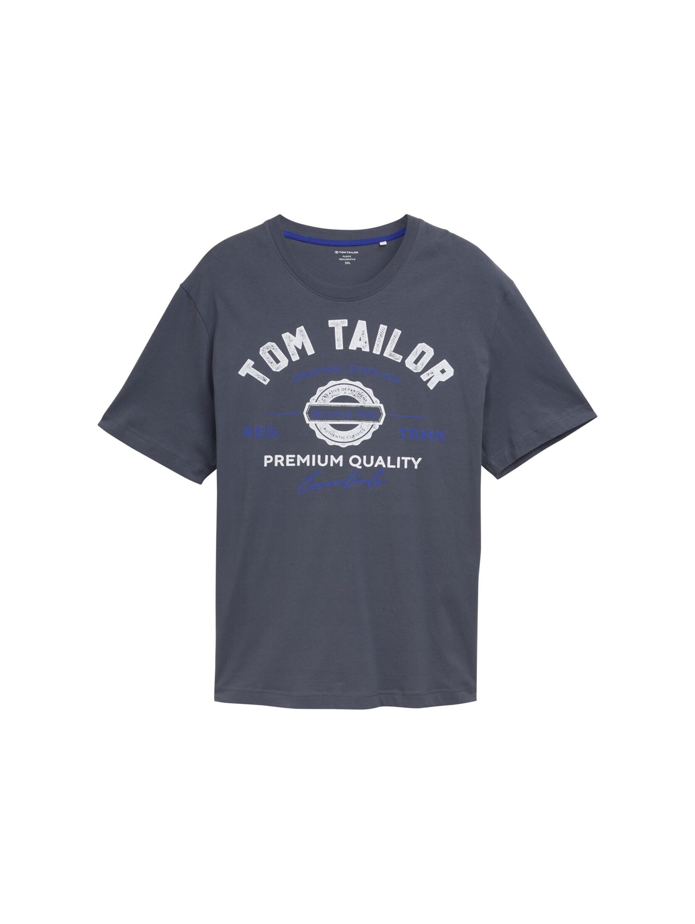 TOM TAILOR Men + Shirt in Grijs: voorkant