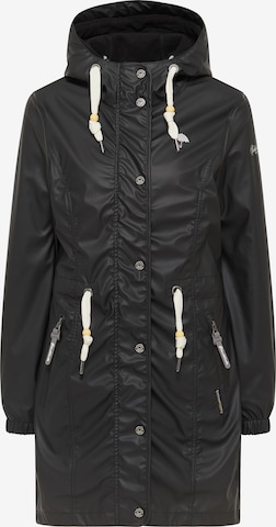 Schmuddelwedda Raincoat in Black: front