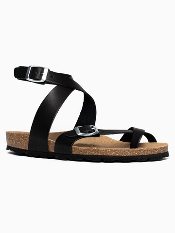 Bayton T-bar sandals 'Swan' in Black