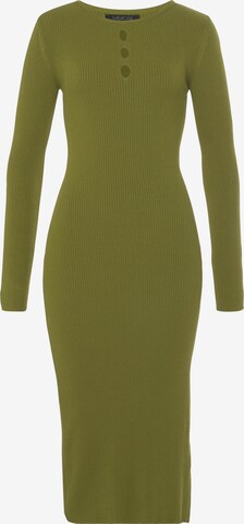 MELROSE Knitted dress in Green: front