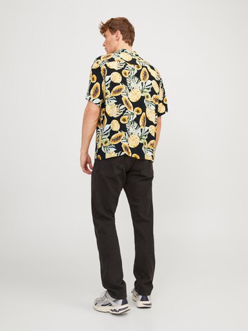 JACK & JONES Comfort fit Overhemd 'JORLuke Tampa' in Zwart