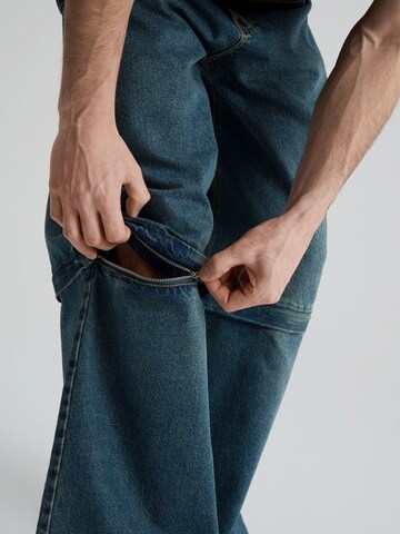 NoWear Wide Leg Jeans i blå