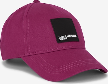 Cappello da baseball di KARL LAGERFELD JEANS in rosa: frontale