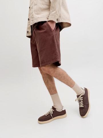 JACK & JONES Wide leg Trousers 'JPSTBILL' in Brown