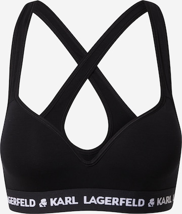 Karl Lagerfeld Bralette Bra in Black: front