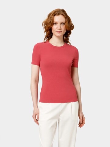 Les Lunes Shirt 'RYLIEE Rib' in Roze: voorkant
