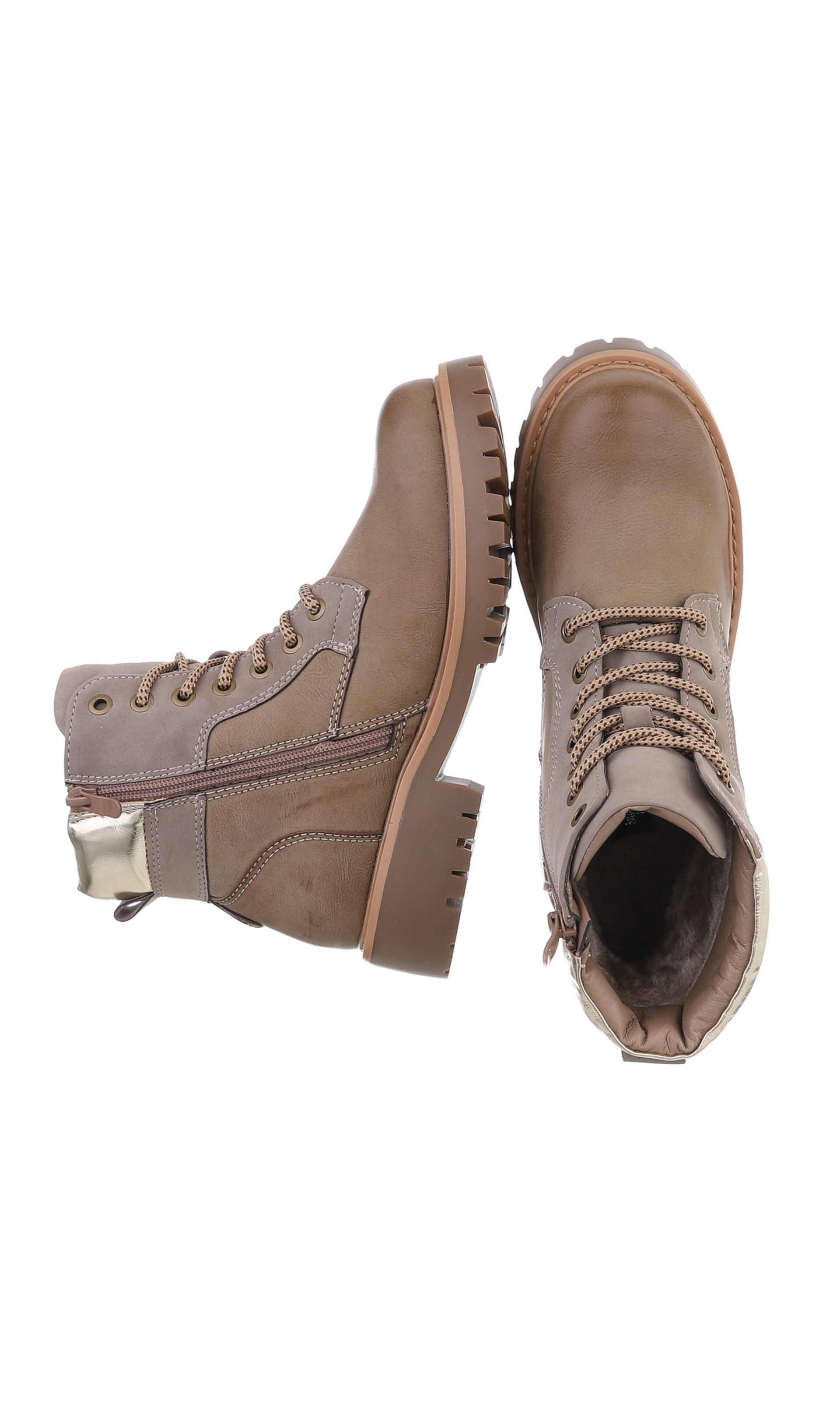 Ital-Design Schnürstiefelette in Braun