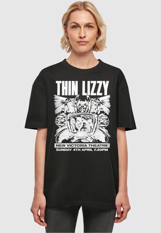 Merchcode Oversized Shirt 'Thin Lizzy - New Victoria Theatre' in Black: front