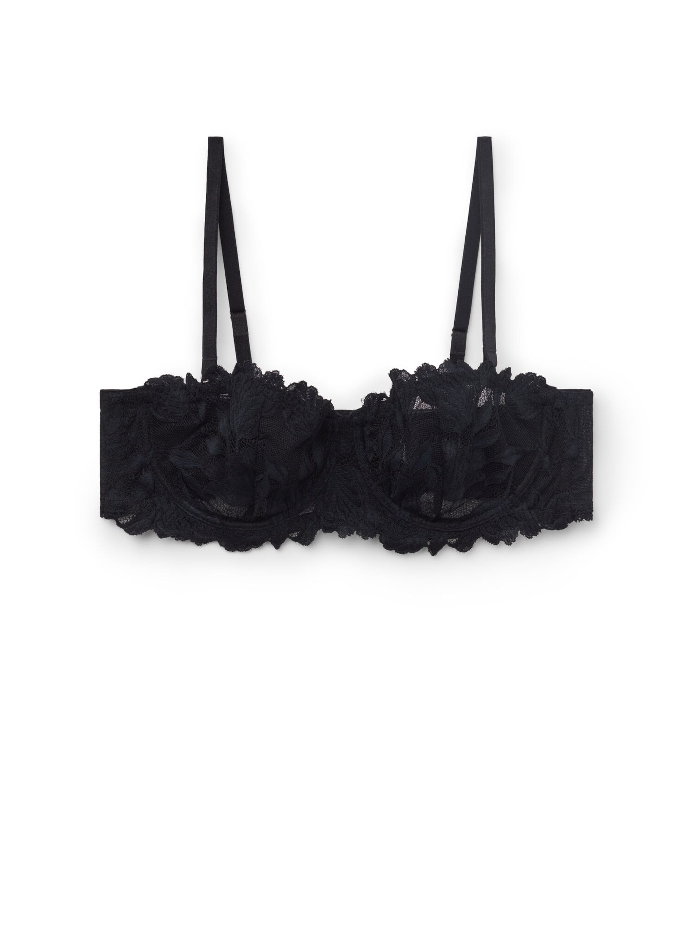 INTIMISSIMI Bandeau Bra 'ABOUT FLOWERS' in Black: front