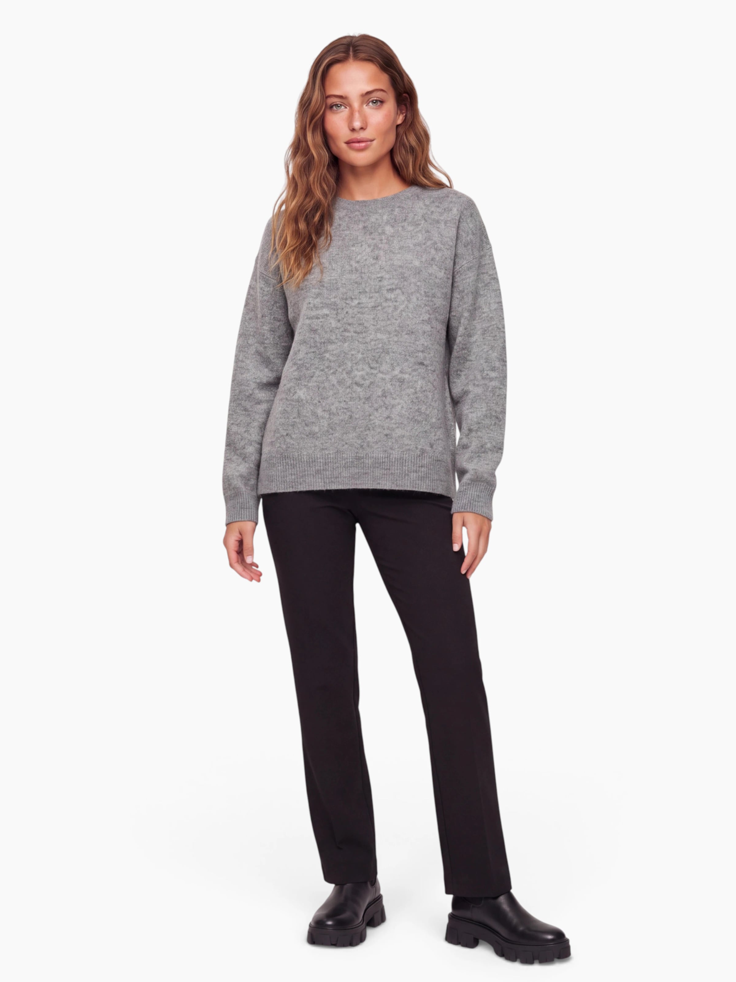 PIECES Sweater 'PCSALLY' in Grey