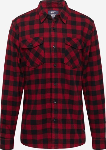 Coupe regular Chemise 'Harley' Vintage Industries en rouge : devant