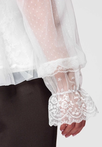 Ombre Blouse in White