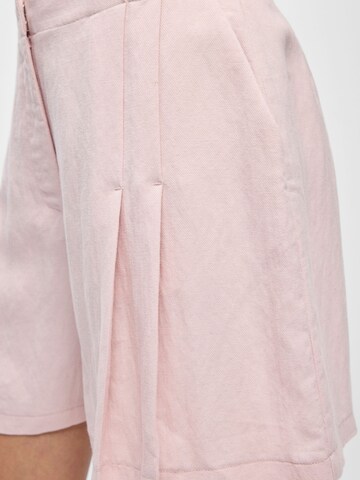 OBJECT Loosefit Bandplooibroek in Roze