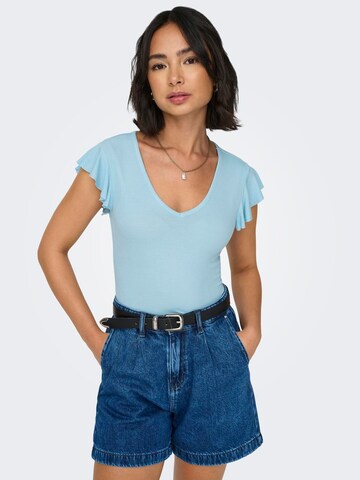 ONLY Shirt 'BELIA' in Blauw: voorkant