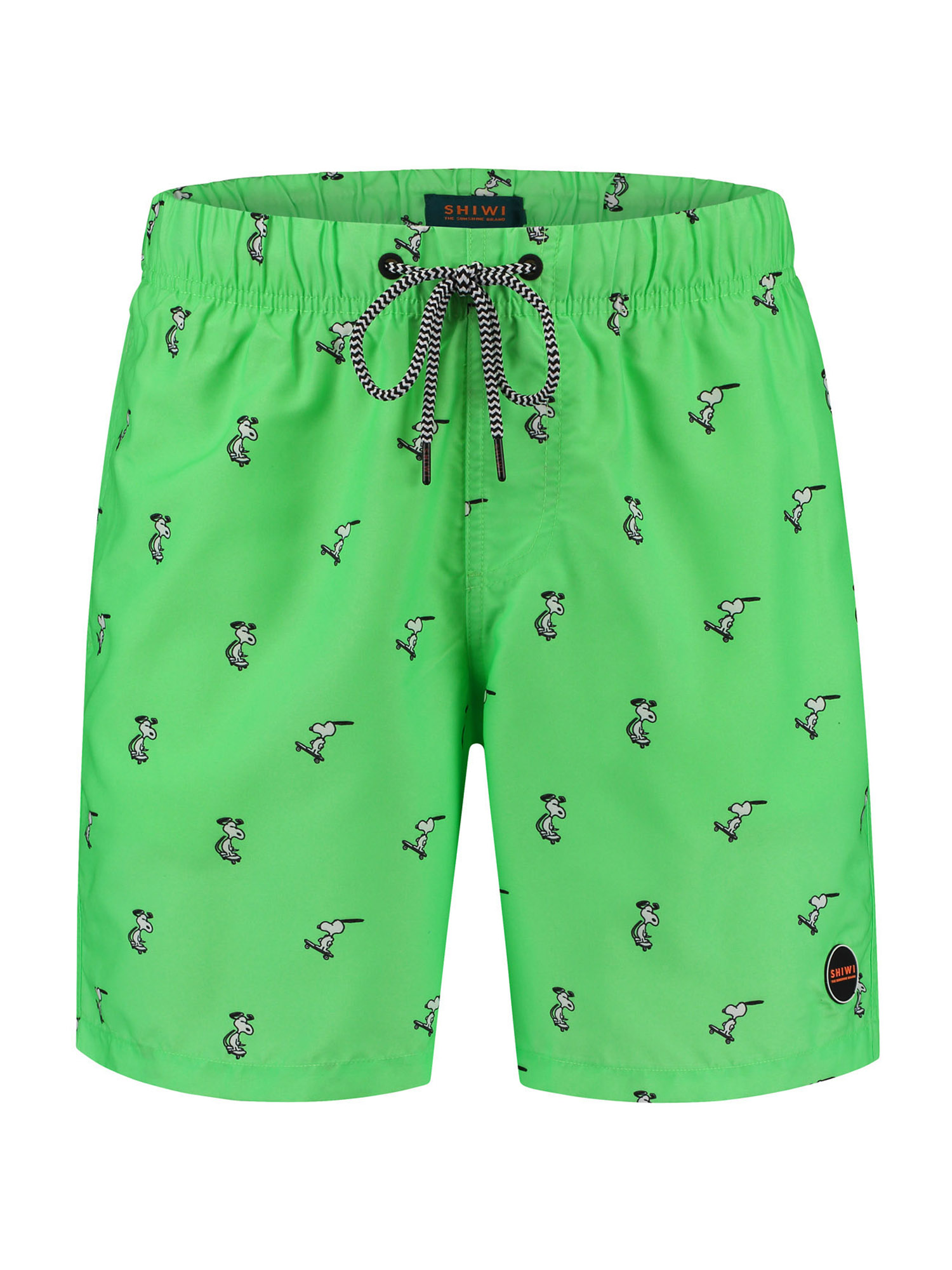 bPneH Uomo Shiwi Pantaloncini da bagno Snoopy Happy Skater in Verde Neon 