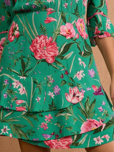 love & roses Dress in 36 in Emerald / Dark green / Purple / Pink, Item view