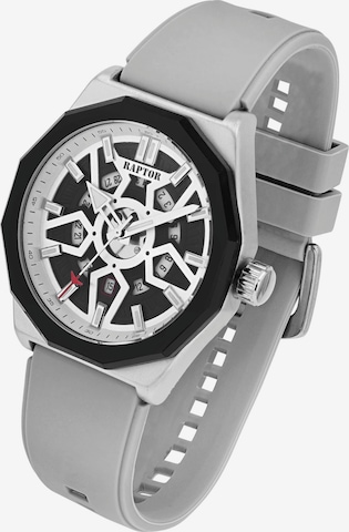 Raptor Analog Watch 'Karlo, Datumsanzeige' in Grey: front