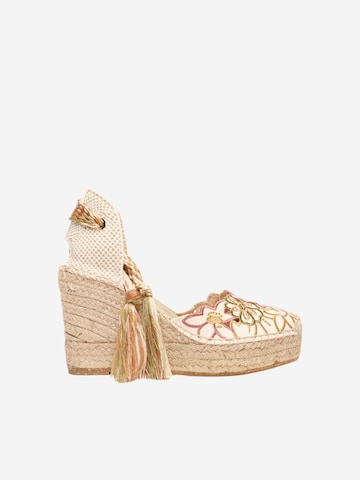 Alhamas Sandals 'Alpargata Cuña 10 cm' in Pink: front
