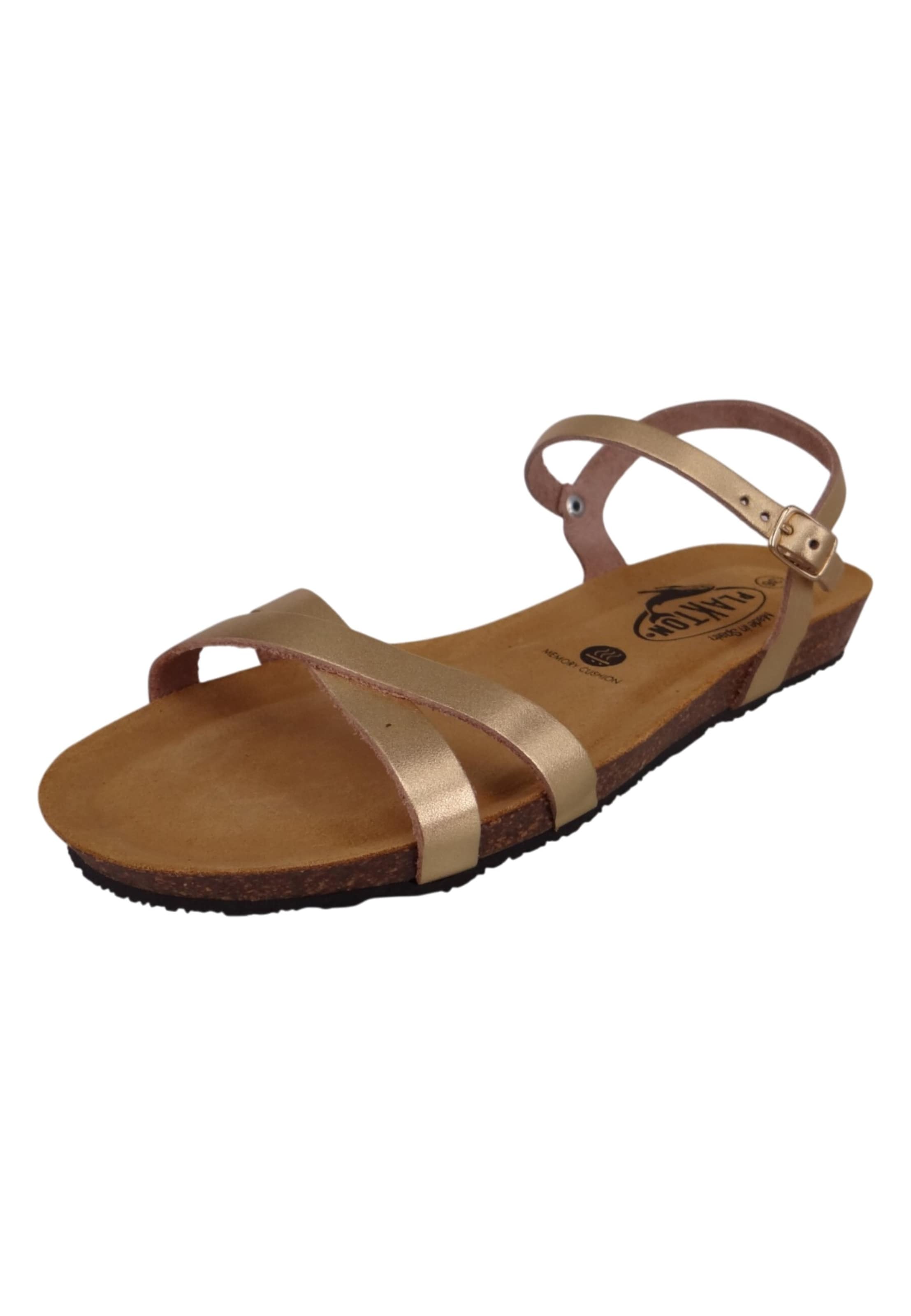 Plakton Sandales à lanières 'Fran Date' en or, Vue avec produit