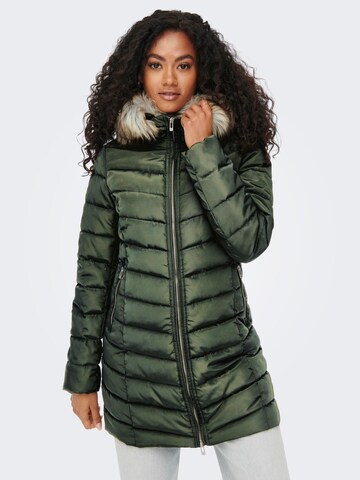 ONLY Winter coat in Green: front