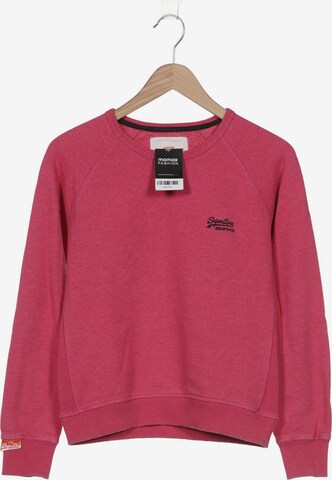 Superdry Sweatshirt & Zip-Up Hoodie in M in Pink: front