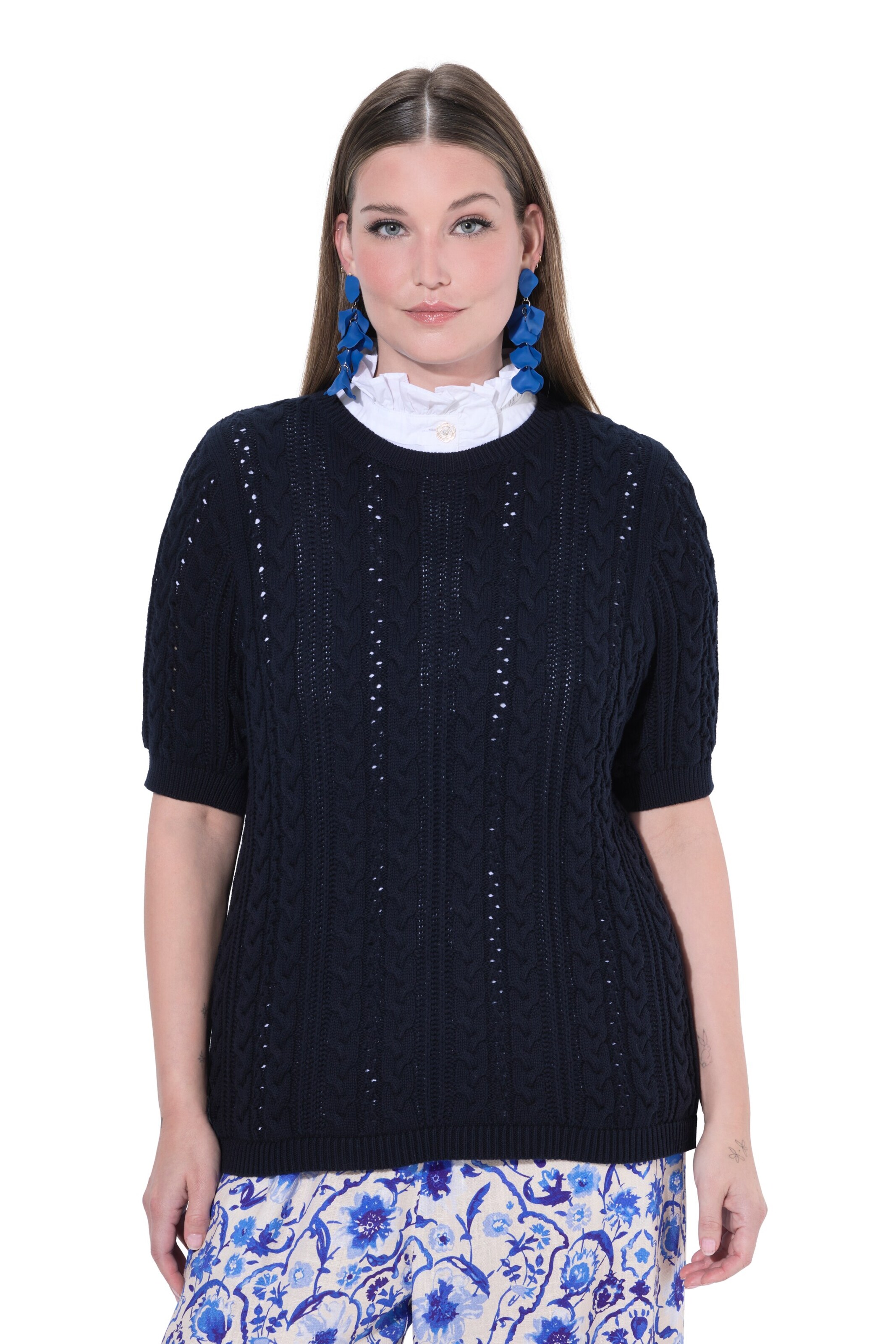 Ulla Popken Pullover in Blau: Vorderseite