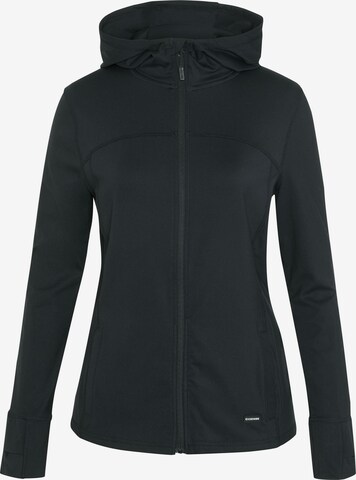 CHIEMSEE Fleece Jacket in Black: front