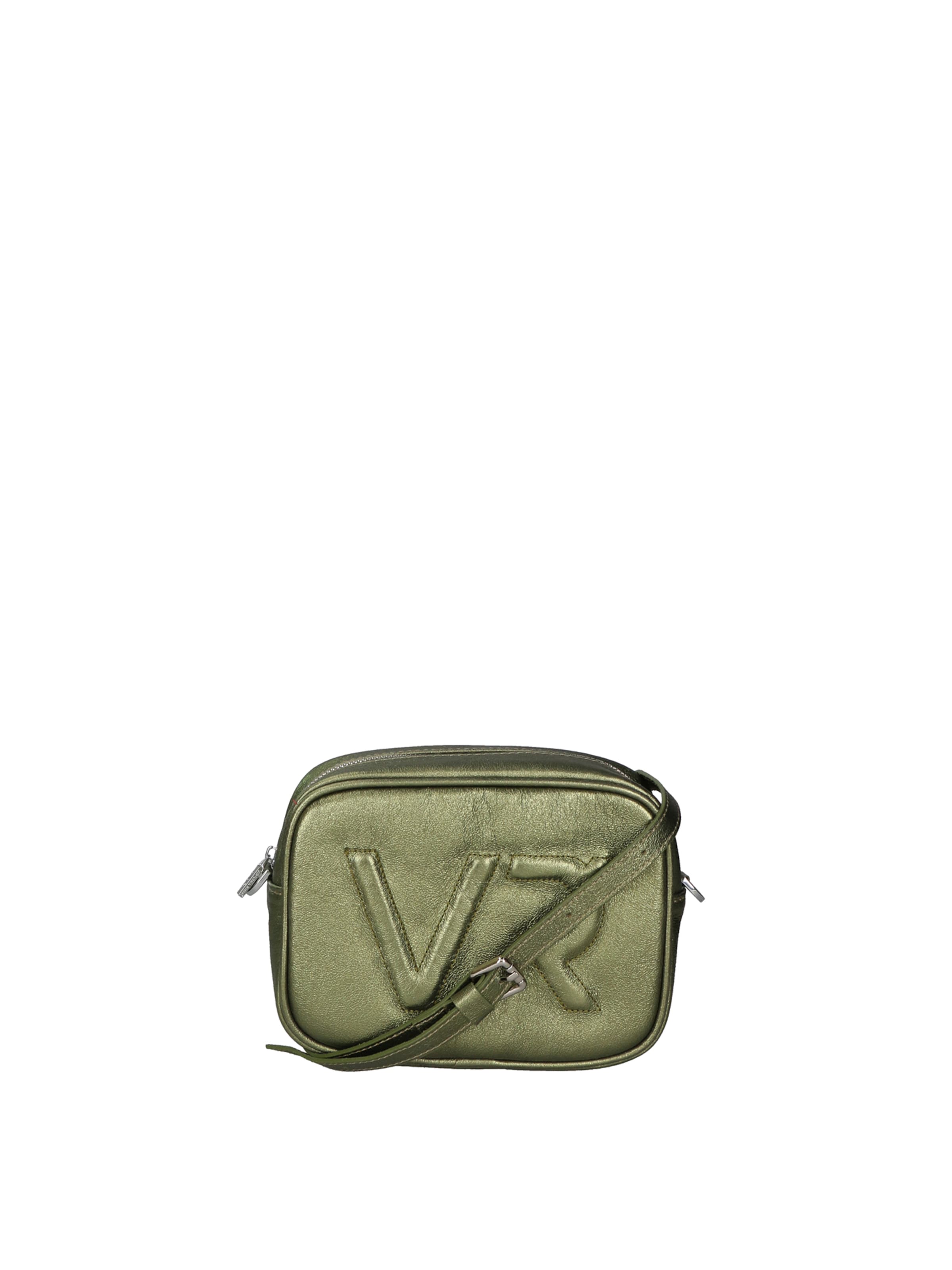Borsa a tracolla 'Borsa a Tracolla Donna Pelle Laminata con Zip' di Virginia Rhinè in verde