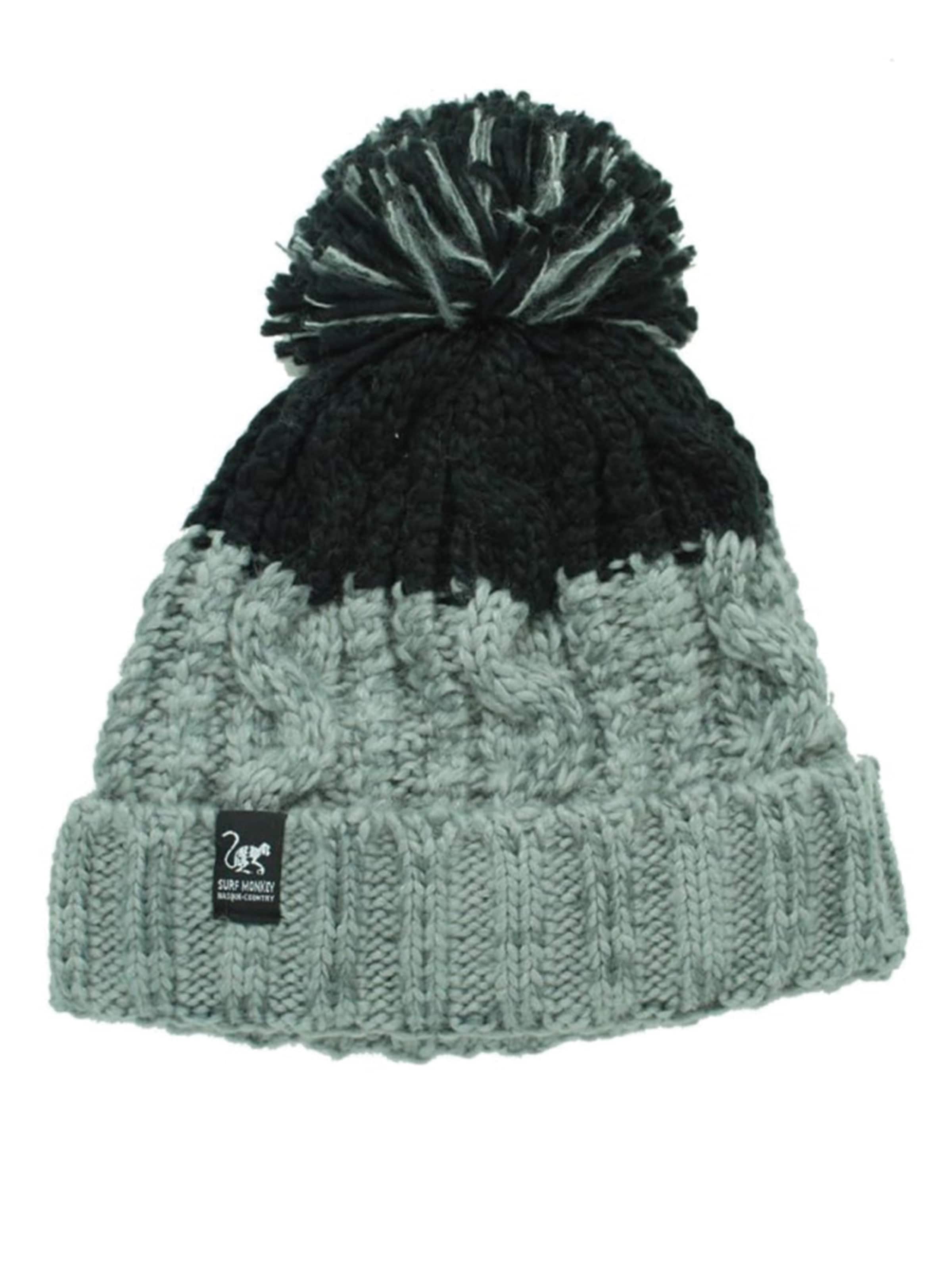 Berretto di Surf Monkey in nero: frontale