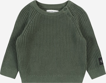 Calvin Klein Jeans Pulover | zelena barva: sprednja stran
