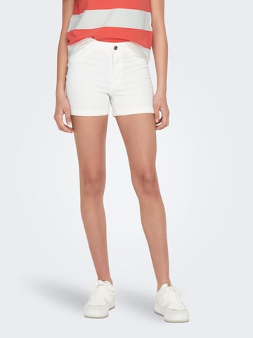 JDY Regular Pants 'Zena' in White: front